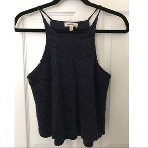 Monteau sleeveless lace blouse